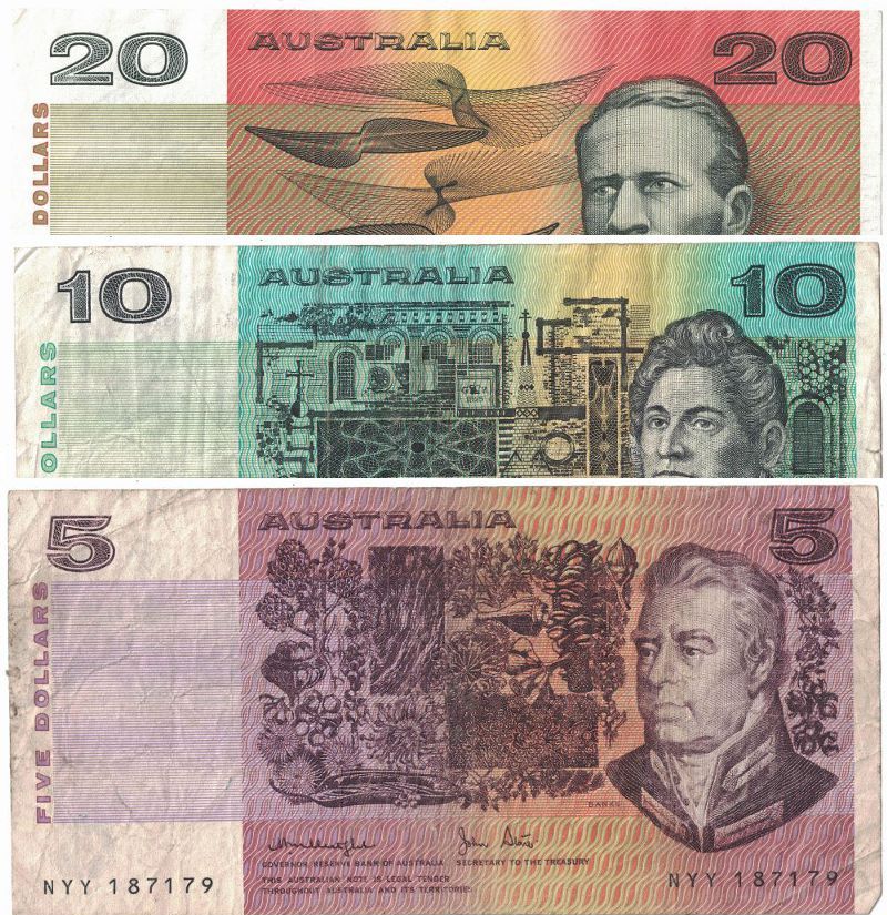 Old Australian Dollar Banknotes
