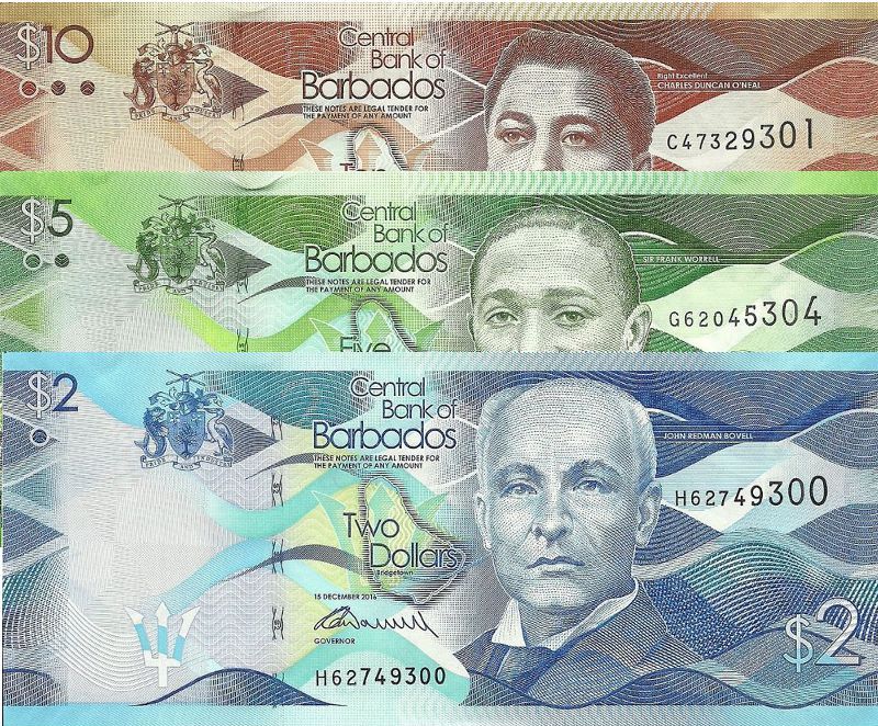 New Barbadian Dollar Banknotes