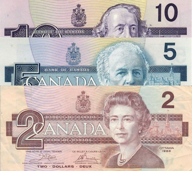 Old Canadian Dollar Banknotes