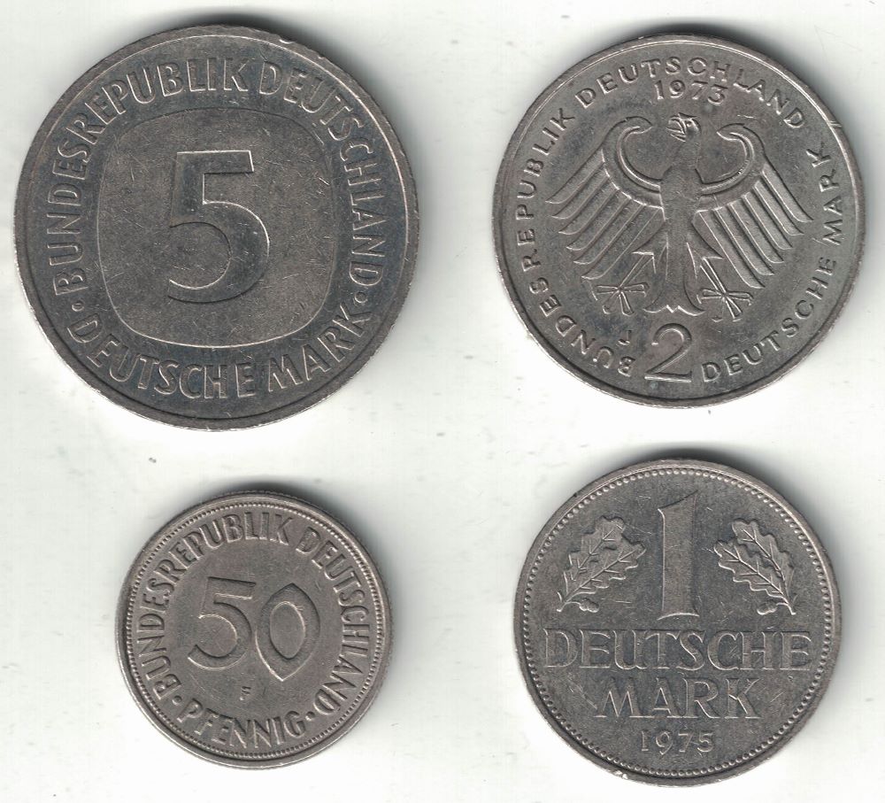 Old German Deutsche Mark Coins