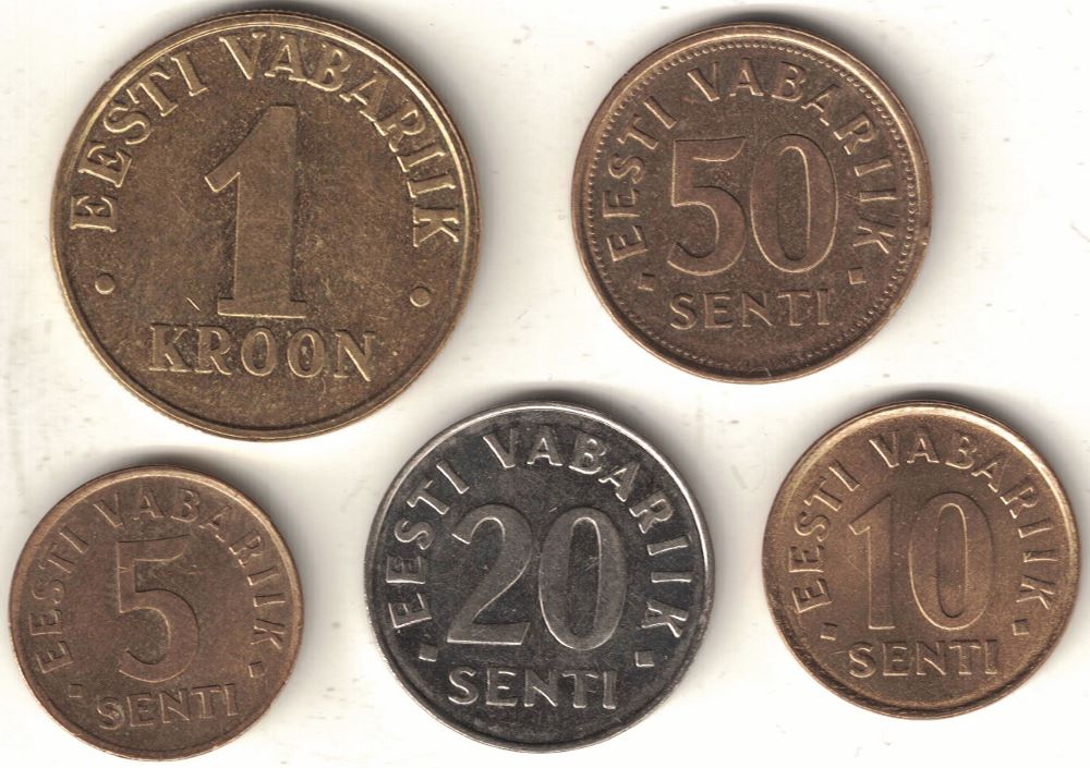Old Estonian Kroon Coins