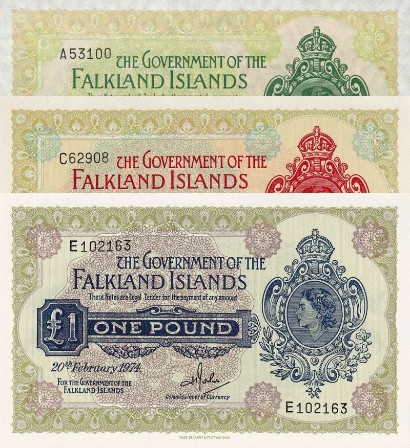 Old Falkland Islands Pound Banknotes