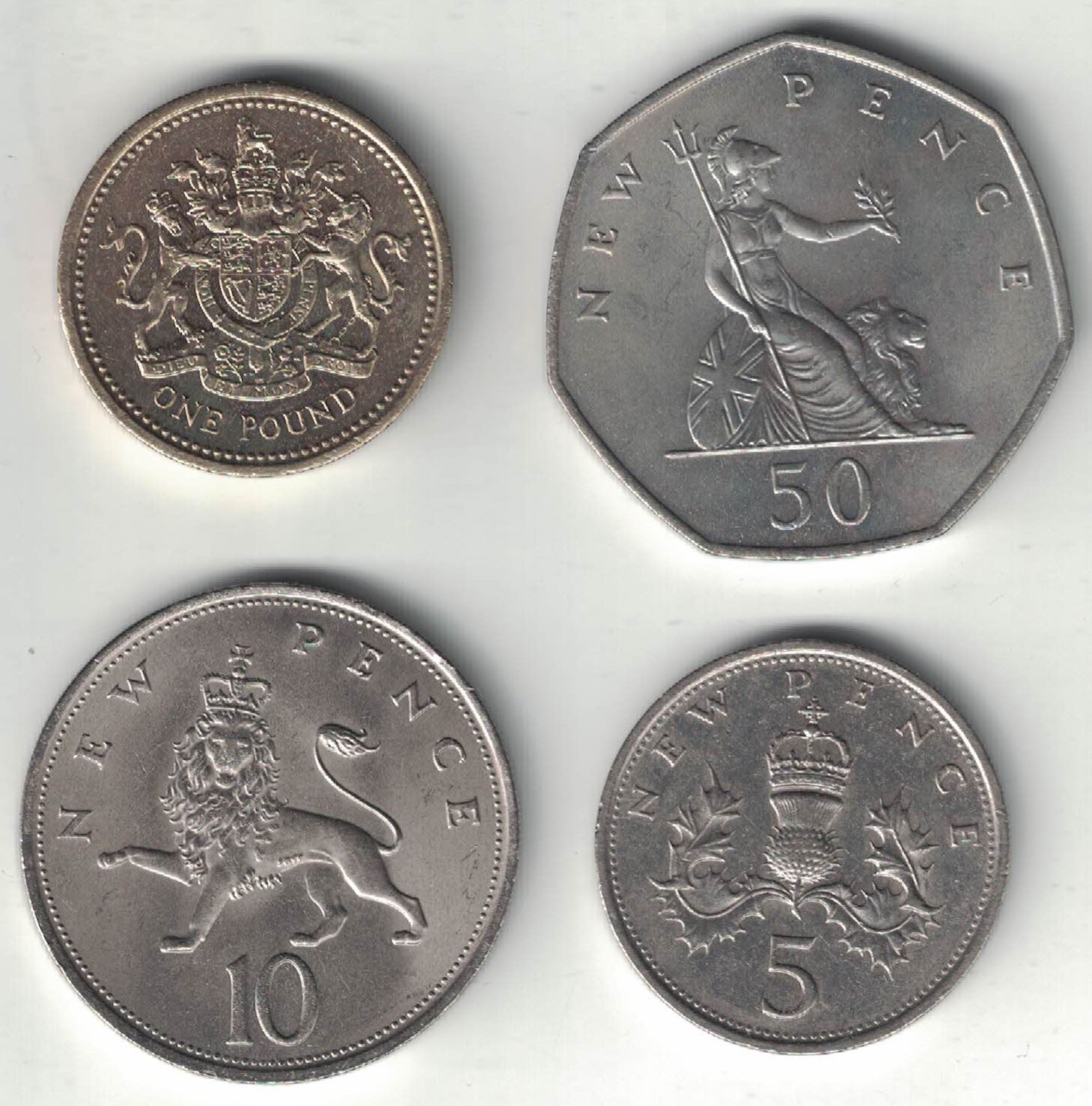 Old British Pound Coins