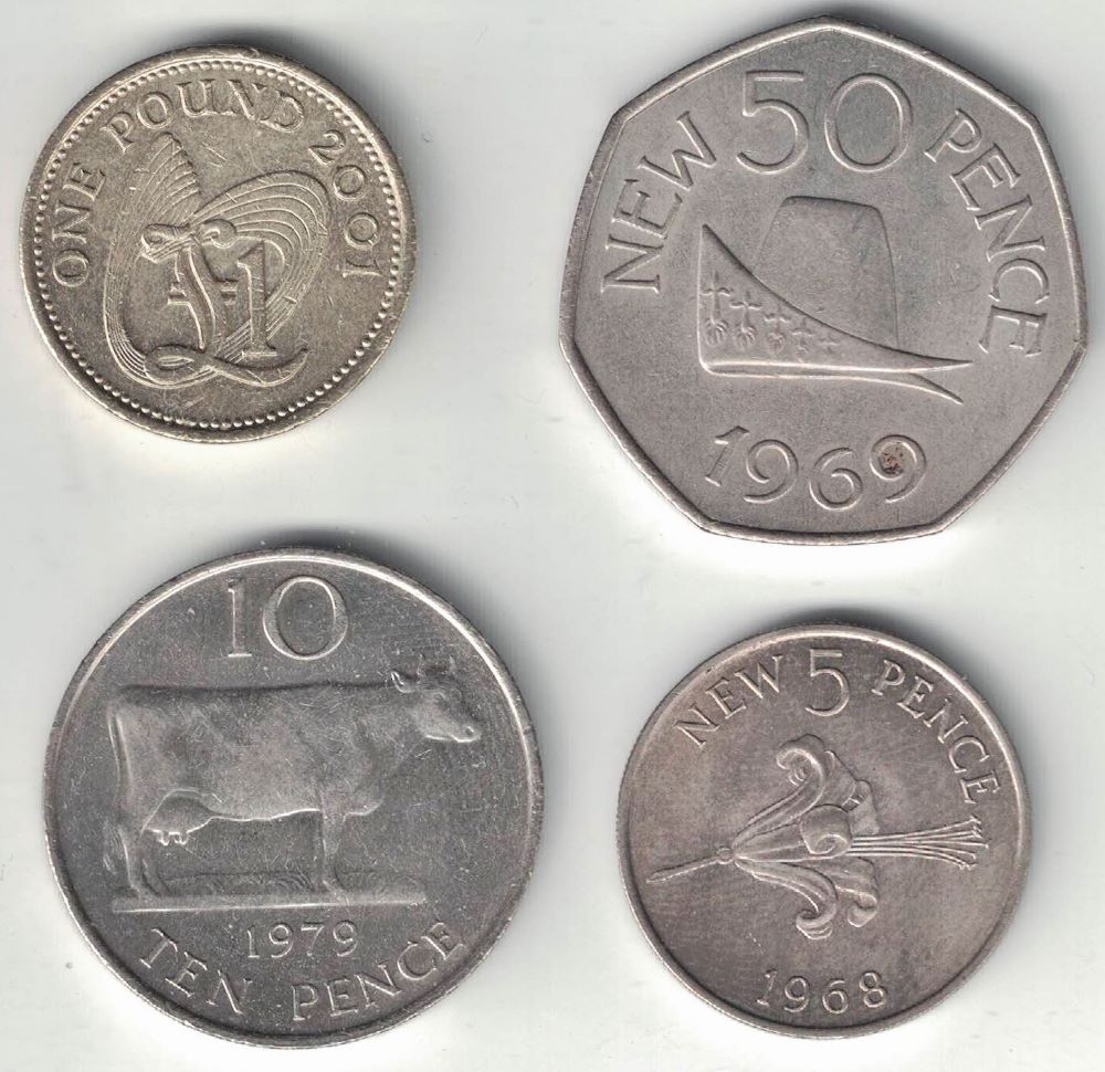Old Guernsey Pound Coins