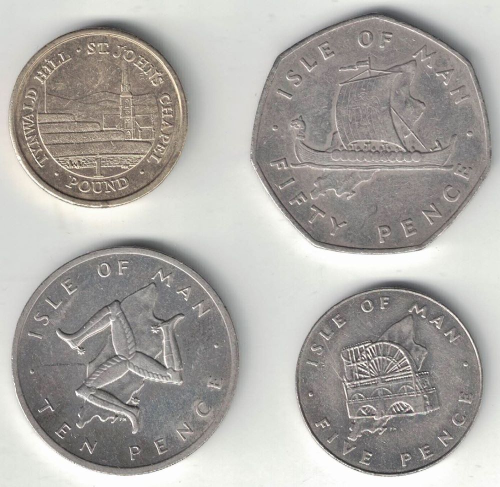 Old Isle of Man Pound Coins