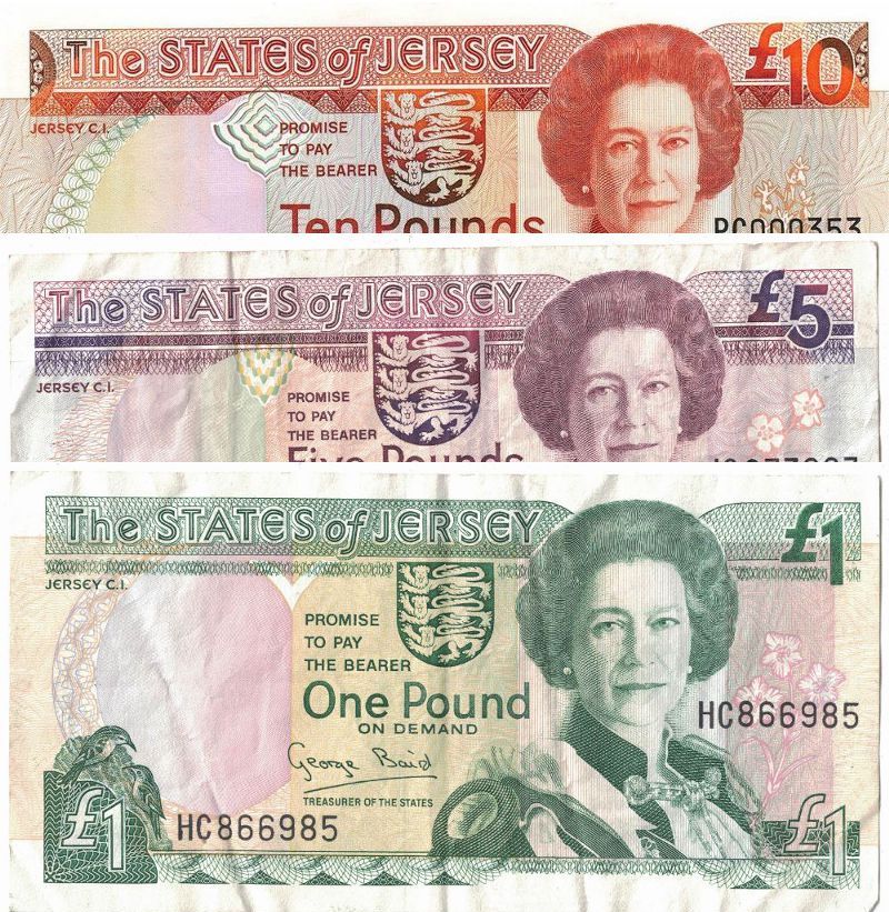 Old Jersey Pound Banknotes
