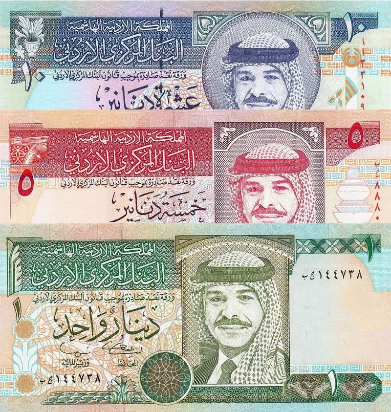 Old Jordanian Dinar Banknotes