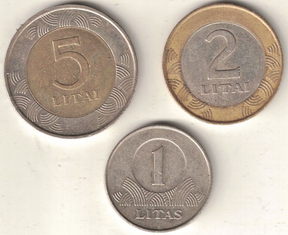 Old Lithuanian Litas Coins