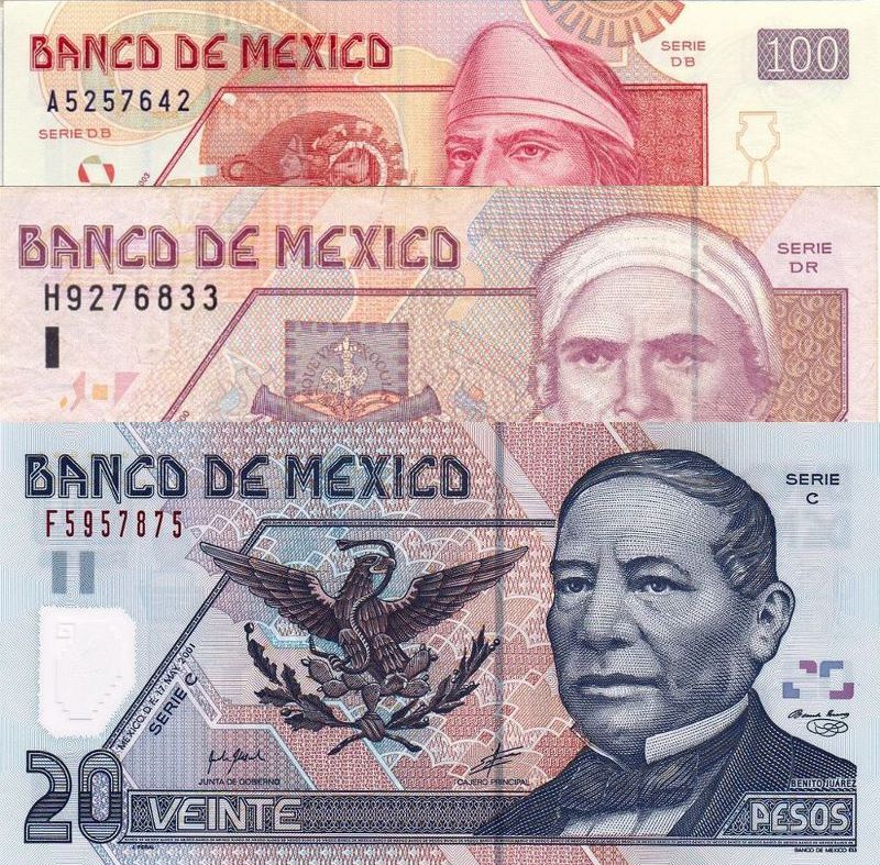 Old Mexican Peso Banknotes