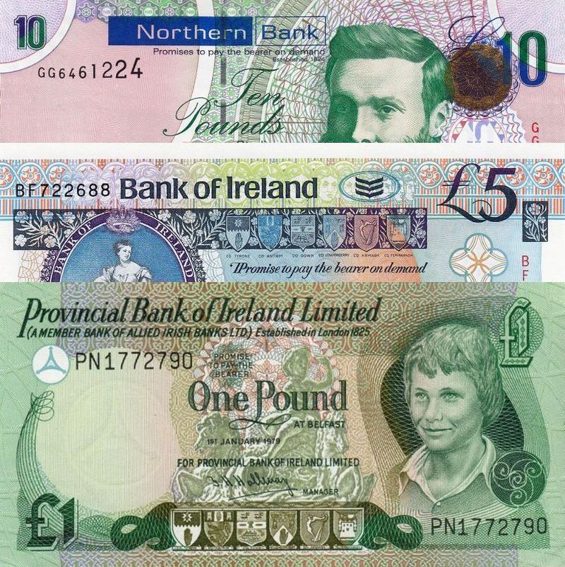 Old Northern Ireland Pound Banknotes