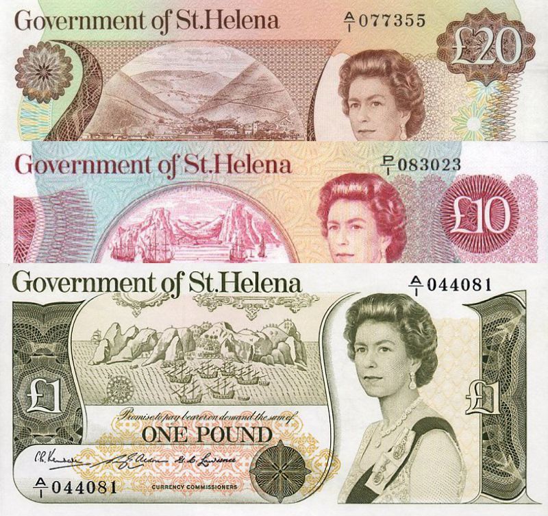 Old St Helena Pound Banknotes