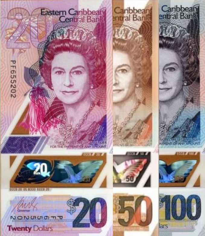 New East Caribbean Dollar Banknotes