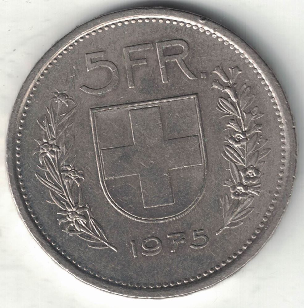 Swiss 5 Franc New Coin