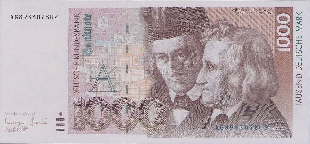 German 1000 Mark Old Note