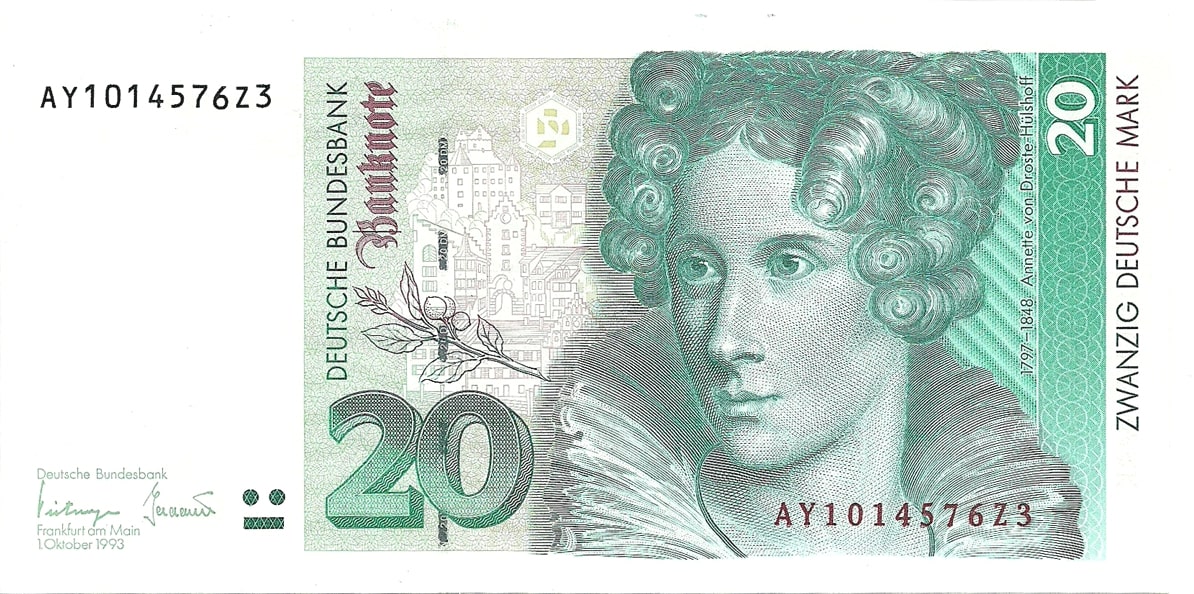 German 20 Mark Old Note