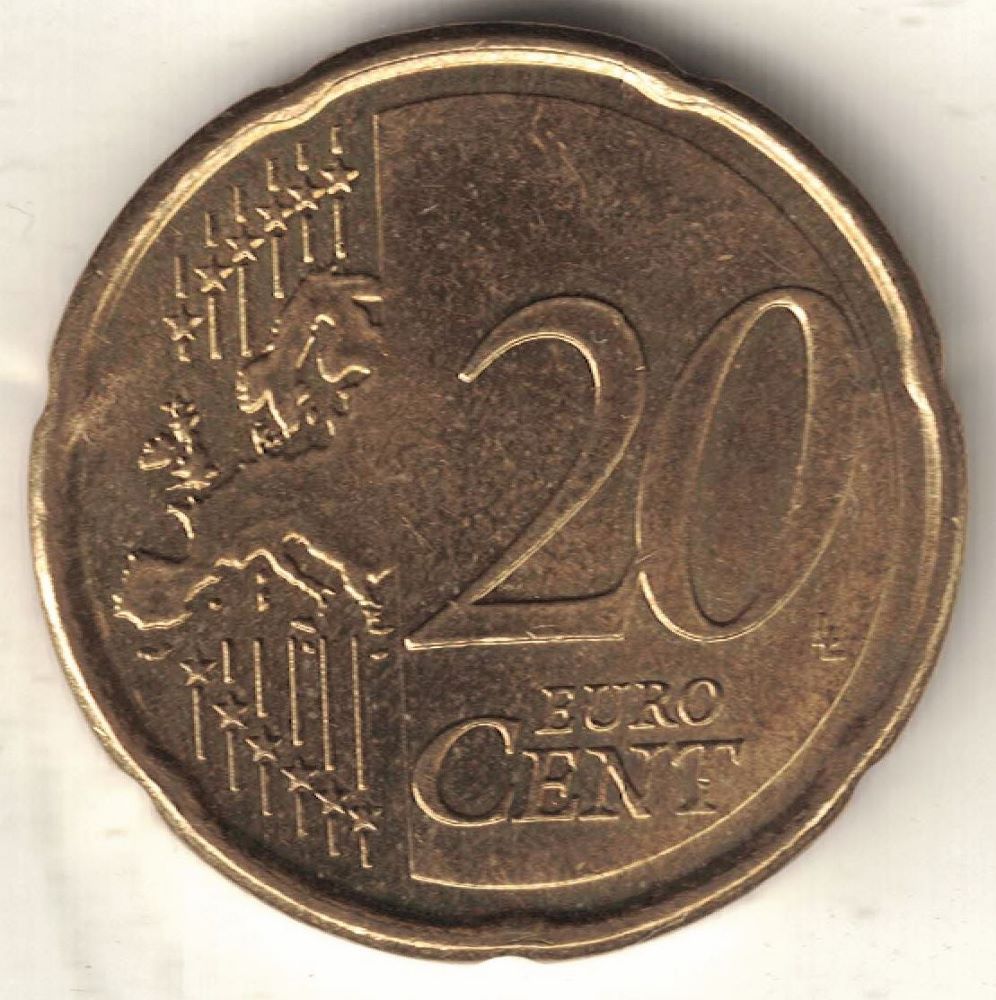 EU 20 Euro Cent New Coin