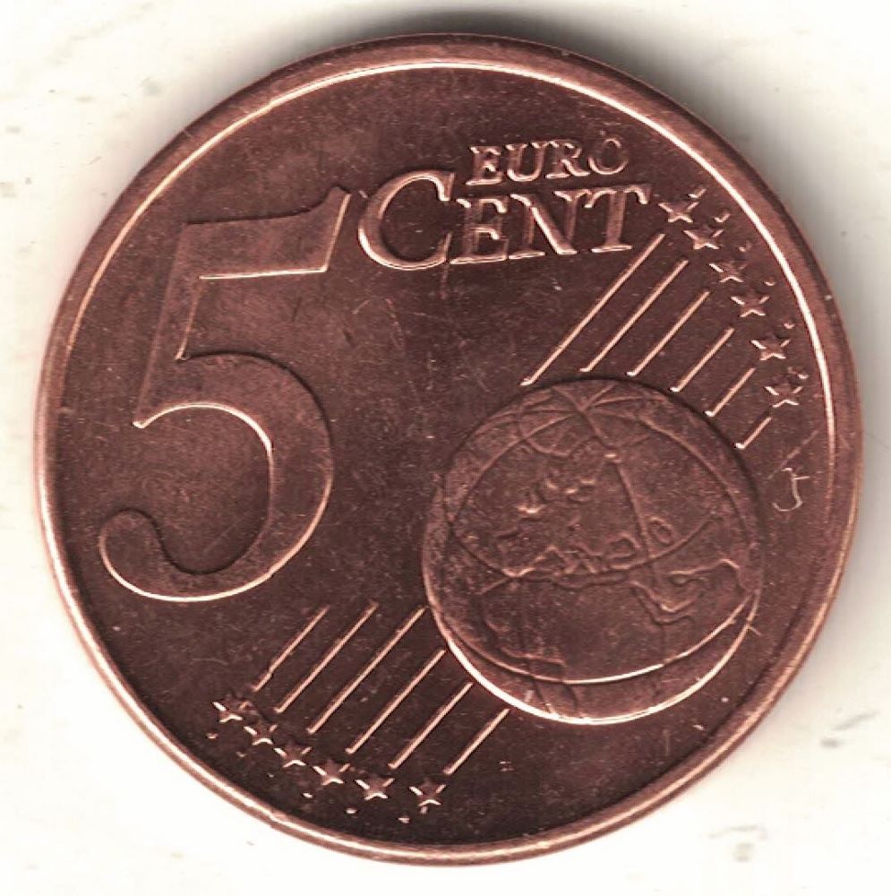 EU 5 Euro Cent Old Coin