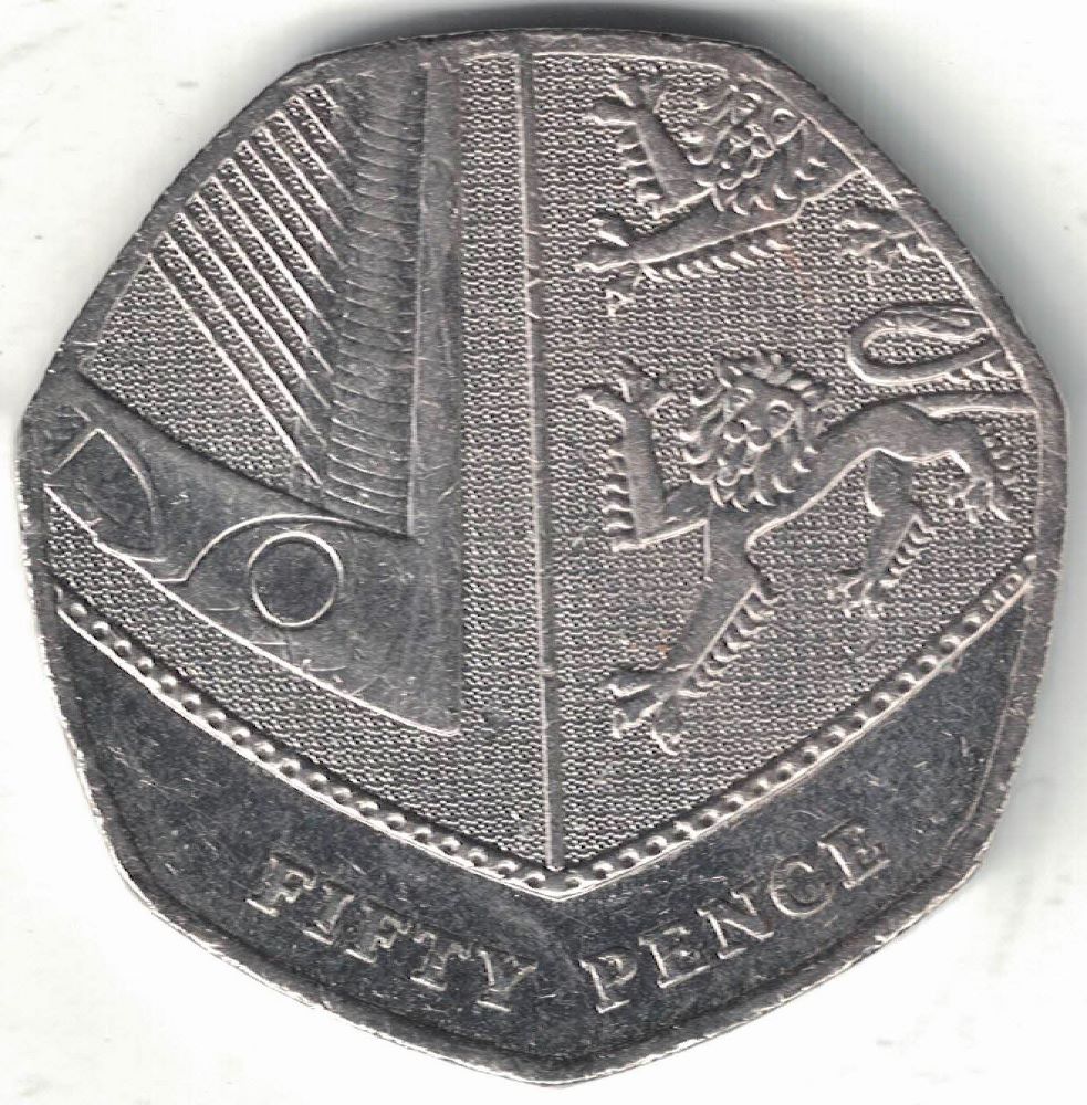 British 50 Pence New Coin