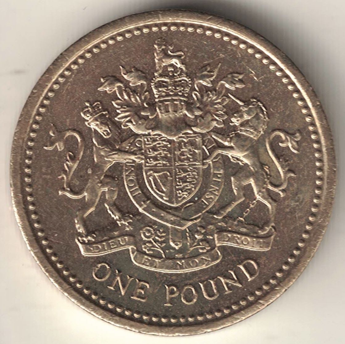 British 1 Pound Old Coin