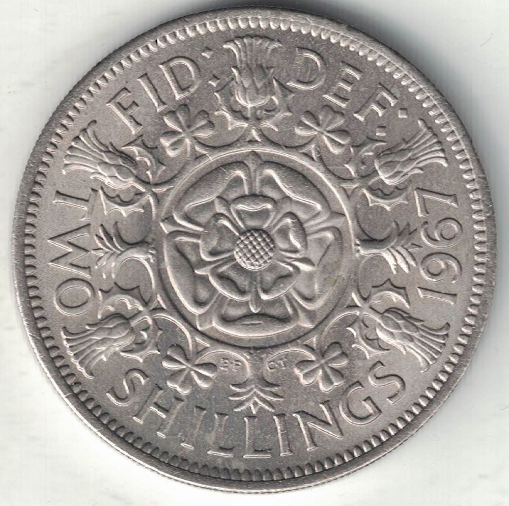 British 2 Shilling Old Coin