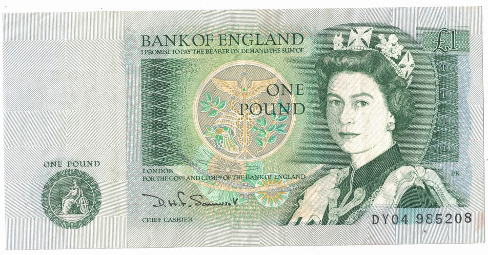 British 1 Pound Old Note