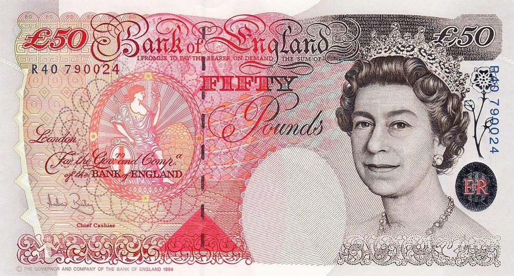 British 50 Pound Old Note