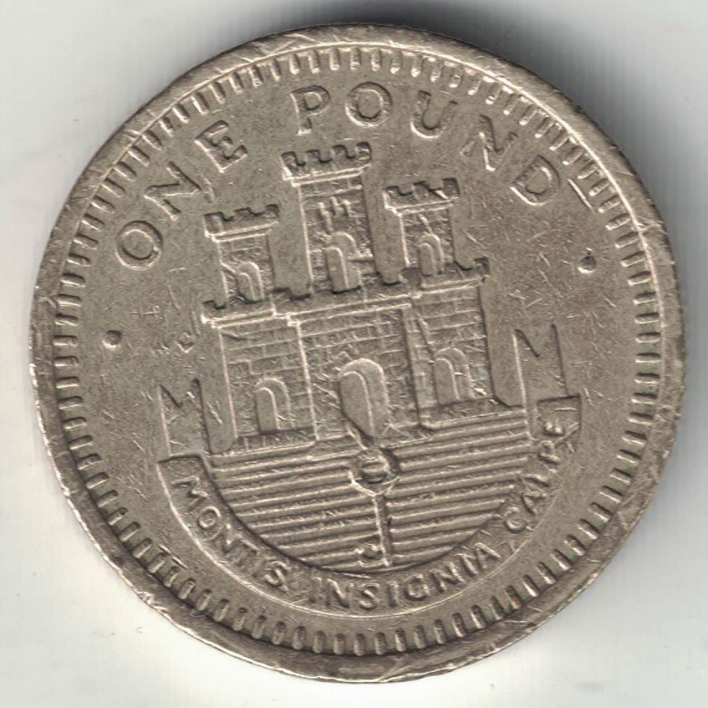 Gibraltar 1 Pound Old Coin