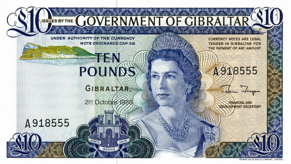 Gibraltar 10 Pound Old Note