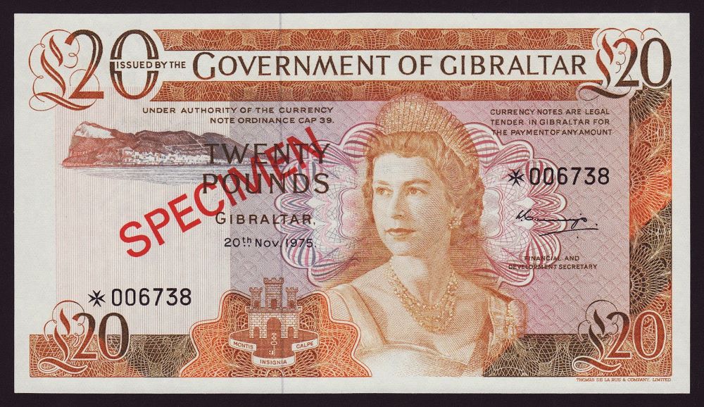 Gibraltar 20 Pound Old Note