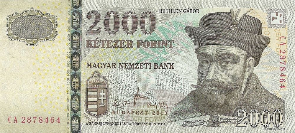 Hungarian 2000 Forint Old Note