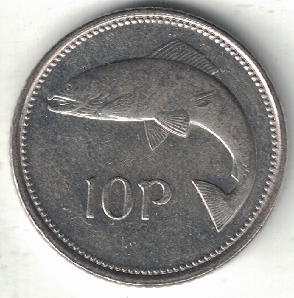 Irish 10 Pence Old Coin