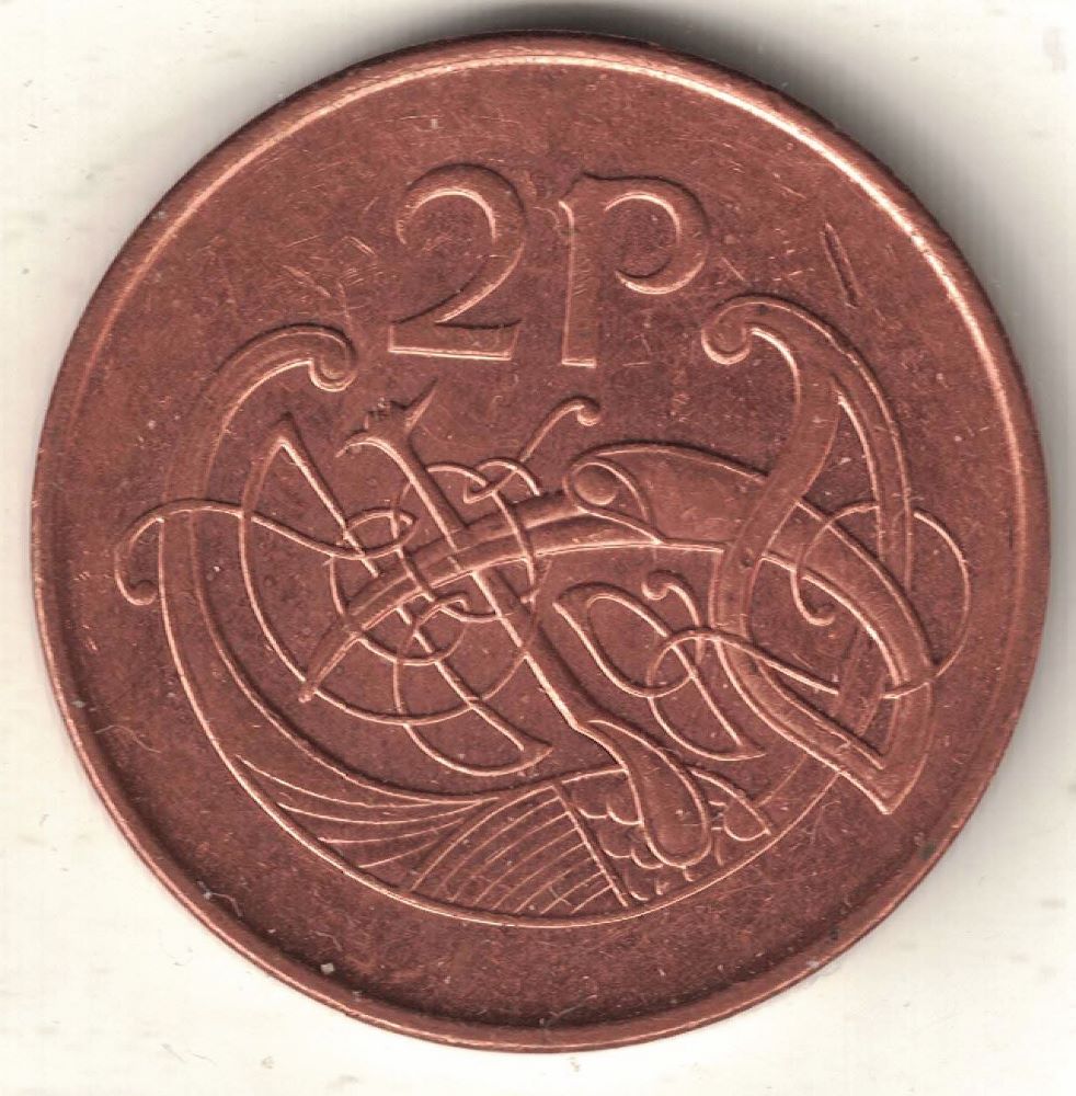 Irish 2 Pence Old Coin
