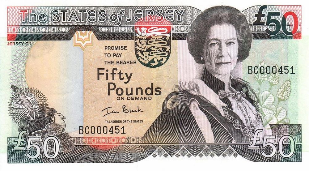 Jersey 50 Pound Old Note