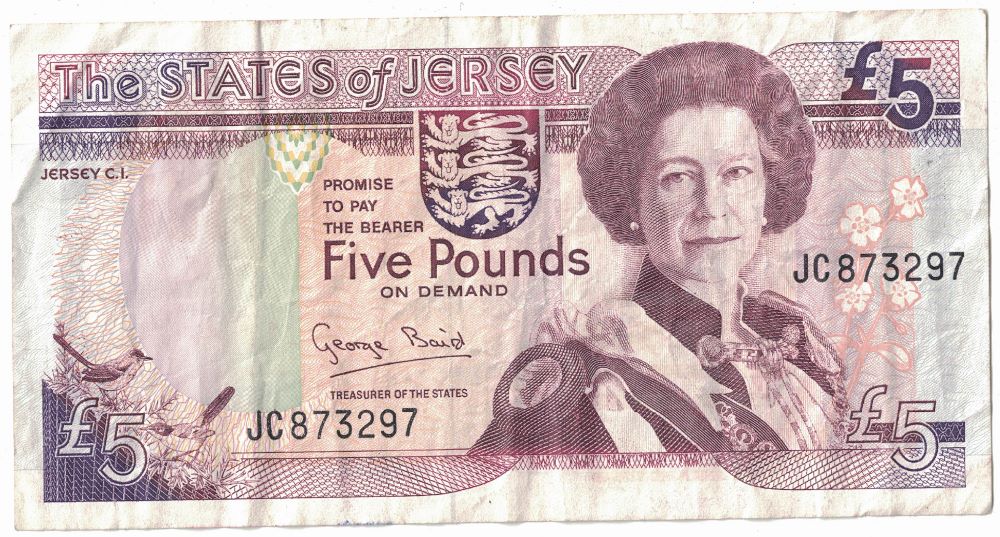 Jersey 5 Pound Old Note