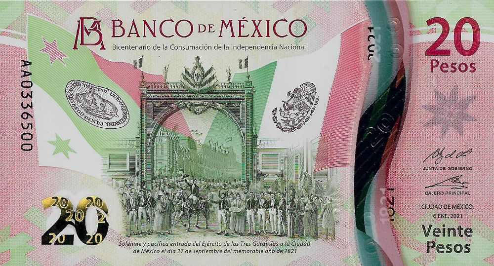 Mexican 20 Pesos New Note