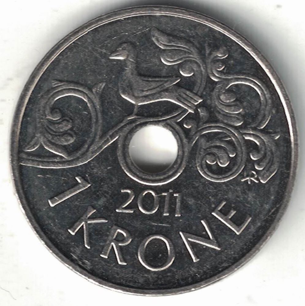 Norwegian 1 Krone New Coin