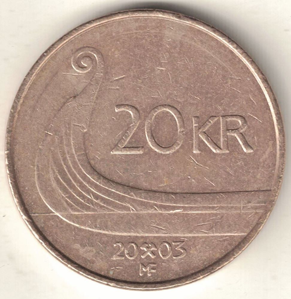 Norwegian 20 Kroner New Coin