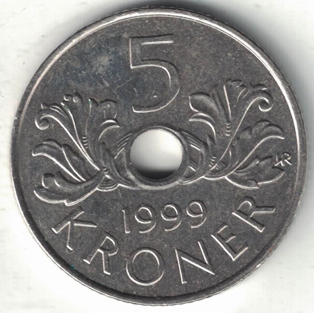Norwegian 5 Kroner New Coin
