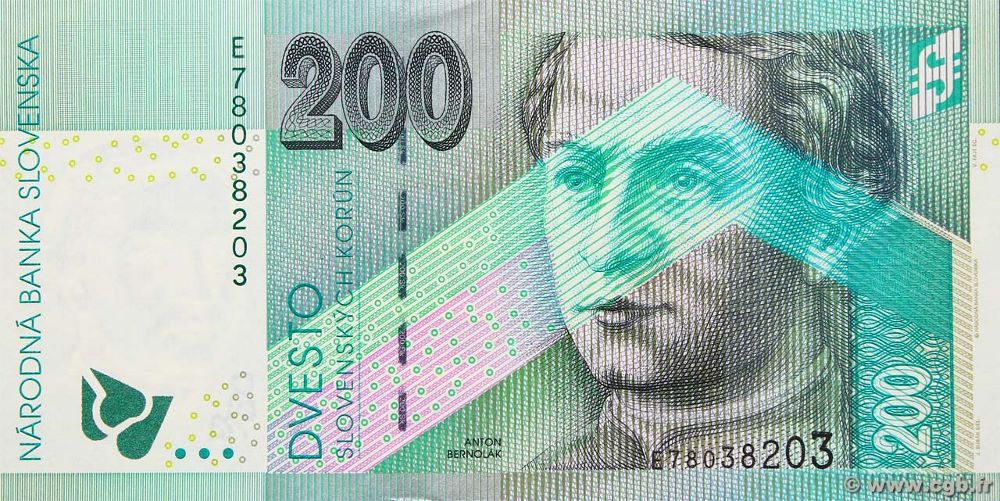 Slovakian 200 Korun Old Note