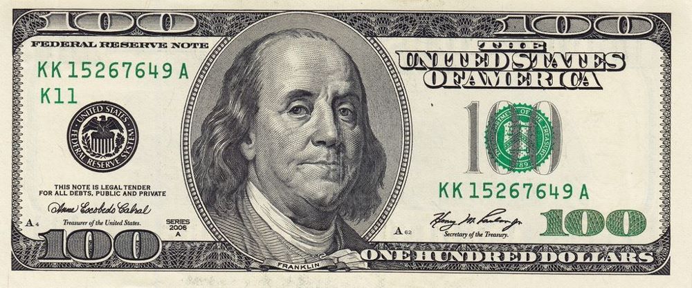USA 100 Dollar Old Note
