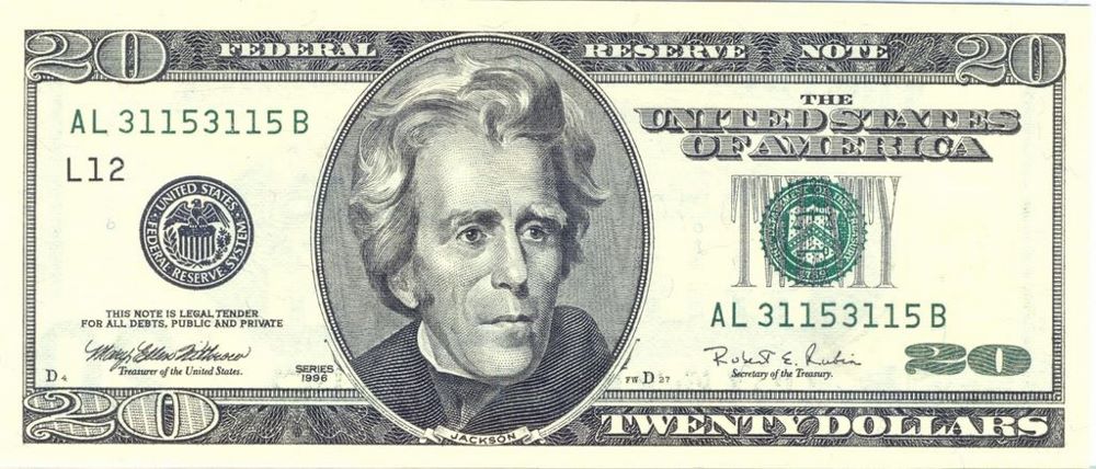 USA 20 Dollar Old Note